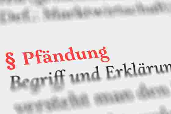 Textausschnitt Pfändung